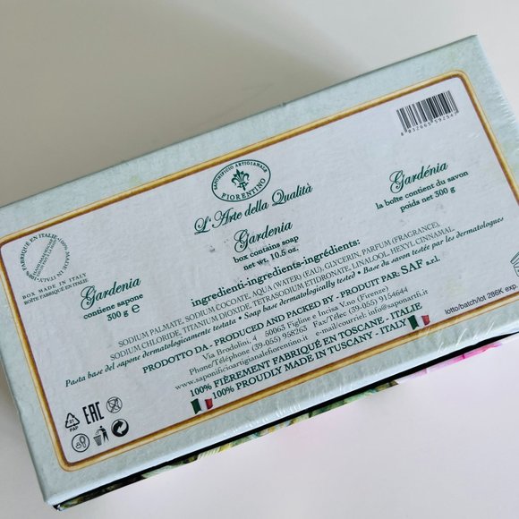 LA SAPONERIA "Gardenia" Italian Scented Soap Gift Box NWOT - Picture 4 of 5